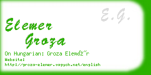 elemer groza business card